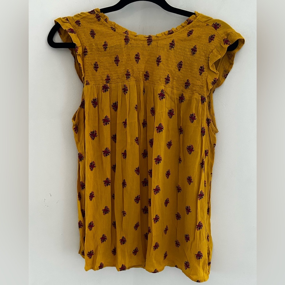 Old Navy Mustard Floral Women's Blouse